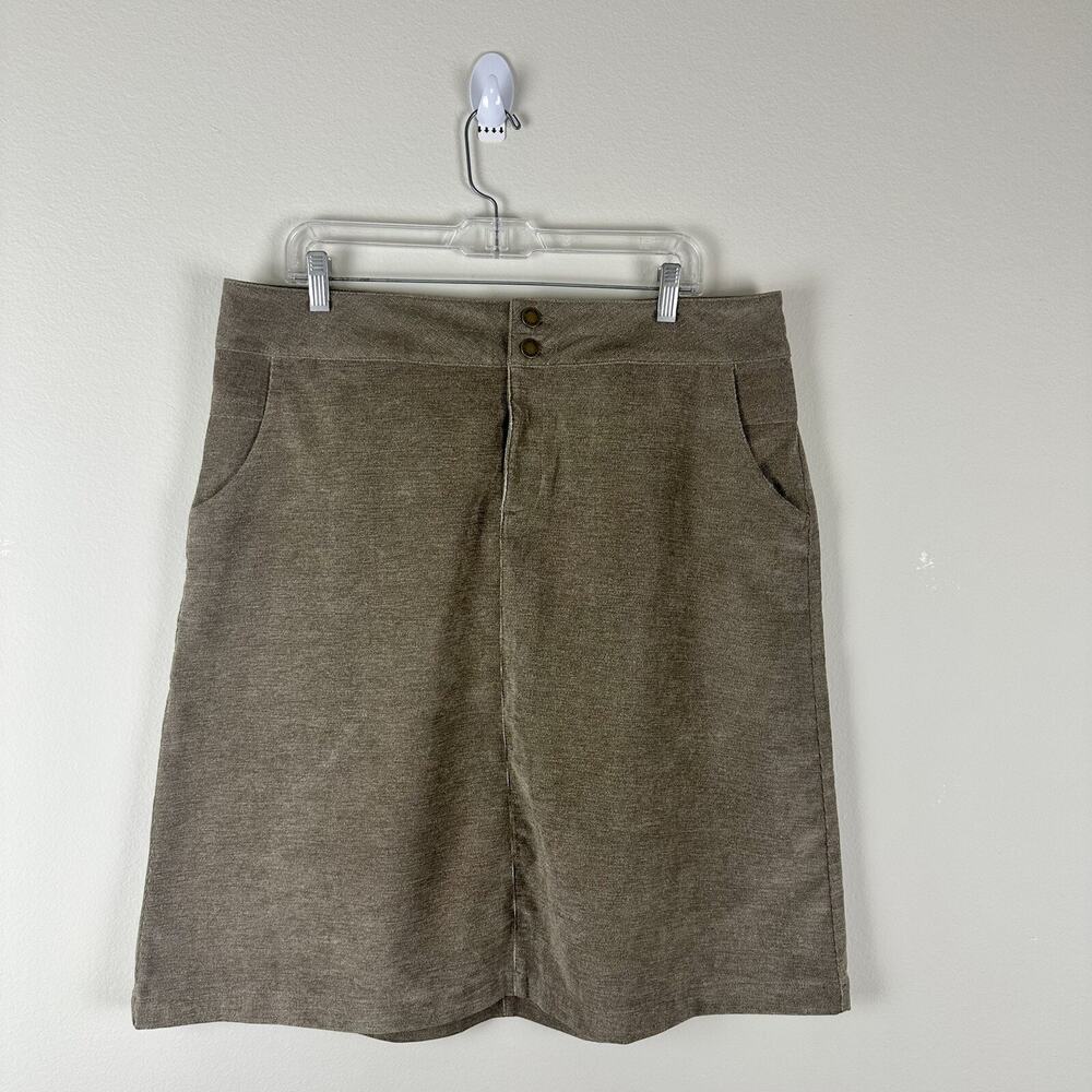 Woolrich Dark Khaki Skirt Pockets Size 16